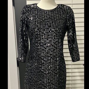 Silver Sequined Dress